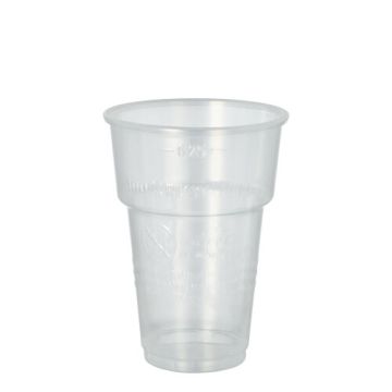 Bierbecher, PP 0,25 l Ø 7,8 cm · 10,8 cm transparent