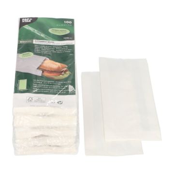 Butterbrotbeutel 21 cm x 10 cm x 3 cm weiss , fettdicht