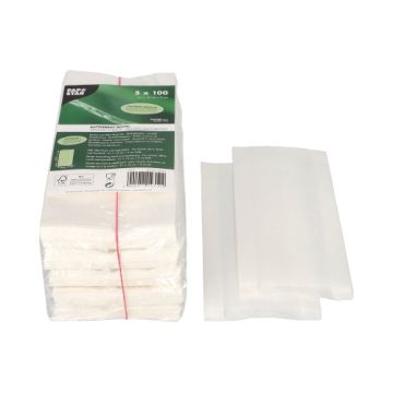 Butterbrotbeutel 21 cm x 10 cm x 3 cm weiss , fettdicht