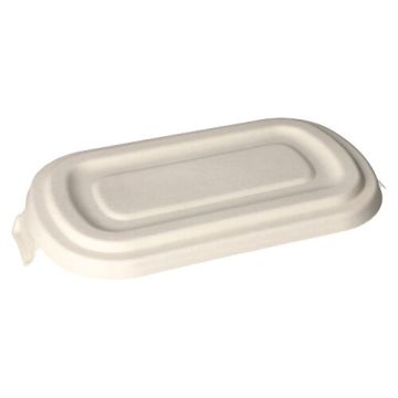 Deckel, Zuckerrohr "pure" 1,6 cm x 13,9 cm x 26,9 cm weiss
