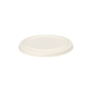 Deckel für Suppenbecher, Zuckerrohr "pure" Ø 10 cm weiss