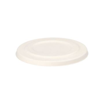 Deckel für Suppenbecher, Zuckerrohr "pure" Ø 14 cm weiss