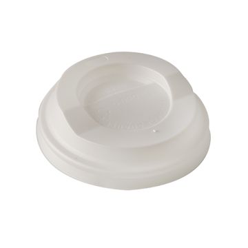Dom-Deckel, C-PLA rund Ø 8 cm · 2,1 cm weiss