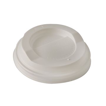 Dom-Deckel, C-PLA rund Ø 9 cm · 2,1 cm weiss