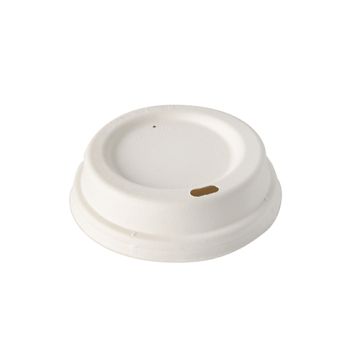 Dom-Deckel, Zuckerrohr rund Ø 8 cm · 2,5 cm weiss