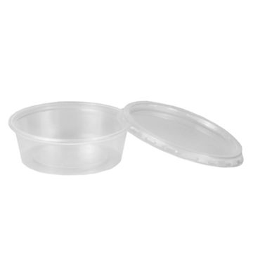 Dressingbecher mit Deckel, PP rund 50 ml Ø 7 cm · 2,4 cm transparent