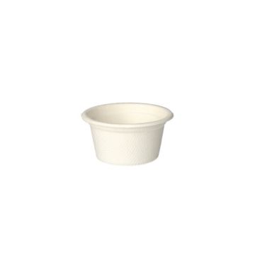 Dressingschalen, Zuckerrohr 60 ml Ø 6 cm · 3 cm weiss