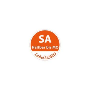 "LabelLord" Etiketten Ø 19 mm gelb "Aqualabel" SA haltbar bis Mo, abwaschbar