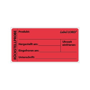 "LabelLord" Etiketten 40 mm x 113 mm rot Rückstellprobe