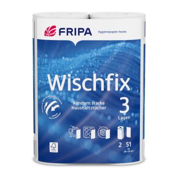 Küchenrollen 3-lagig 26 cm x 24 cm weiss "Wischfix" 51 Blatt