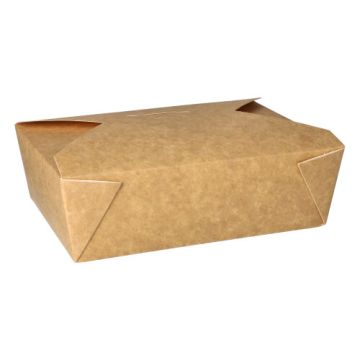 Lunchboxen, Pappe 1600 ml 6,5 cm x 20 cm x 14 cm braun