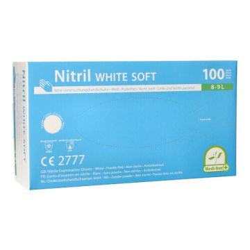 "Medi-Inn" Handschuhe Nitril puderfrei "White Soft" weiss Größe L