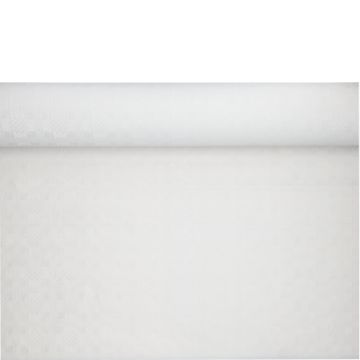 Papiertischtuch mit Damastprägung 50 m x 0,8 m weiss