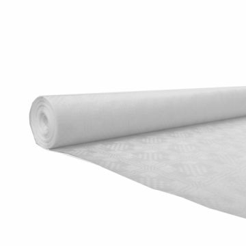 Papiertischtuch mit Damastprägung 50 m x 1,2 m weiss