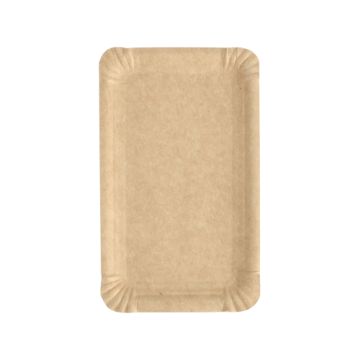 Teller, Pappe "pure" eckig 11 cm x 17,5 cm braun