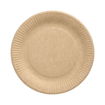 Teller, Pappe "pure" rund Ø 23 cm braun