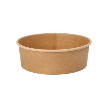 Salatschalen, Pappe rund 500 ml Ø 15 cm · 4,6 cm braun