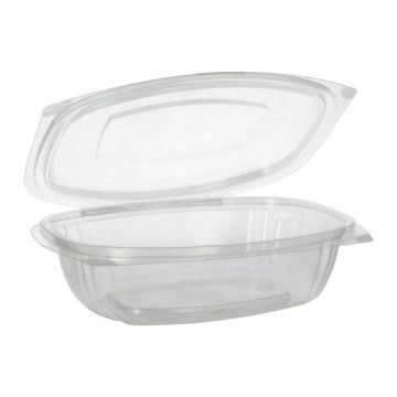 Feinkost- und Salatschalen mit Klappdeckeln, PLA "pure" 750 ml 6,6 cm x 20,5 cm x 16,8 cm glasklar