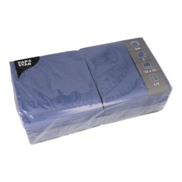 Servietten, 1-lagig 1/4-Falz 33 cm x 33 cm dunkelblau