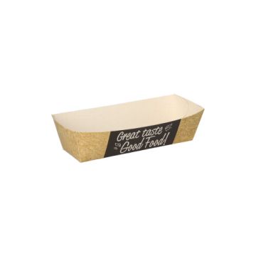 Snacktrays, Pappe "pure" 3 cm x 3,3 cm x 10,5 cm "Good Food"