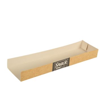 Snacktrays, Pappe "pure" 3 cm x 7,5 cm x 28,5 cm "Good Food"
