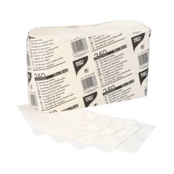 Spenderservietten, 1-lagig 25 cm x 30 cm weiss