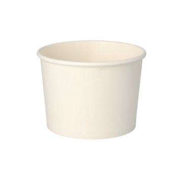 Suppenbecher, Pappe "To Go" rund 350 ml Ø 9,9 cm · 7 cm weiss
