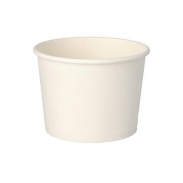 Suppenbecher, Pappe "To Go" rund 500 ml Ø 11 cm · 8,3 cm weiss