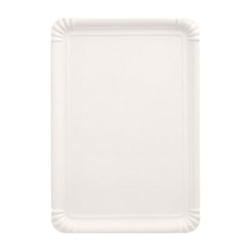 Teller, Pappe eckig 18 cm x 26 cm weiss