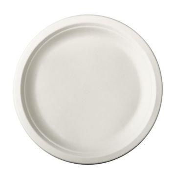 Teller, Zuckerrohr ungeteilt Ø 23 cm · 2 cm weiss
