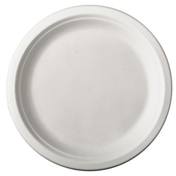 Teller, Zuckerrohr ungeteilt Ø 26 cm · 2 cm weiss