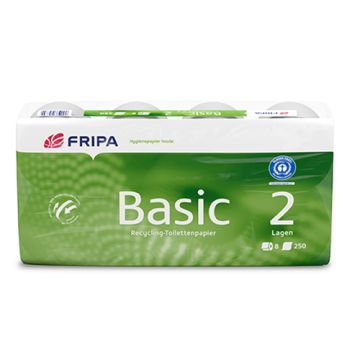 Toilettenpapier, 2-lagiges Tissue Ø 12 cm · 12 cm x 10 cm weiss "Basic" 400 Blatt