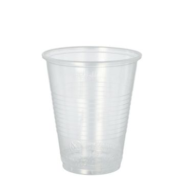 Trinkbecher, PP 0,3 l Ø 9,5 cm · 11,1 cm transparent mit Schaumrand