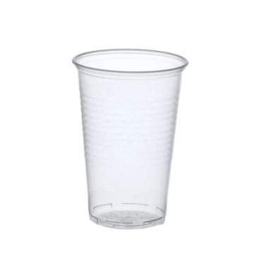 Trinkbecher, PP 0,5 l Ø 9,5 cm · 13,7 cm transparent mit Schaumrand
