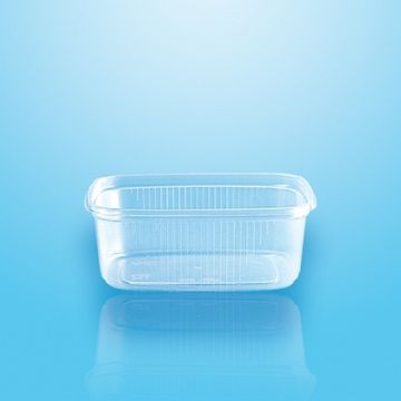 Verpackungsbecher, PP eckig 200 ml 3,9 cm x 8,1 cm x 10,8 cm transparent