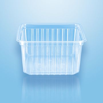 Verpackungsbecher, PP eckig 500 ml 6,1 cm x 11,5 cm x 11,5 cm transparent