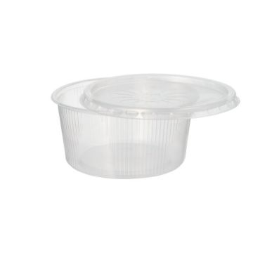Verpackungsbecher mit Deckel, PP rund 250 ml Ø 10,5 cm · 5,1 cm transparent